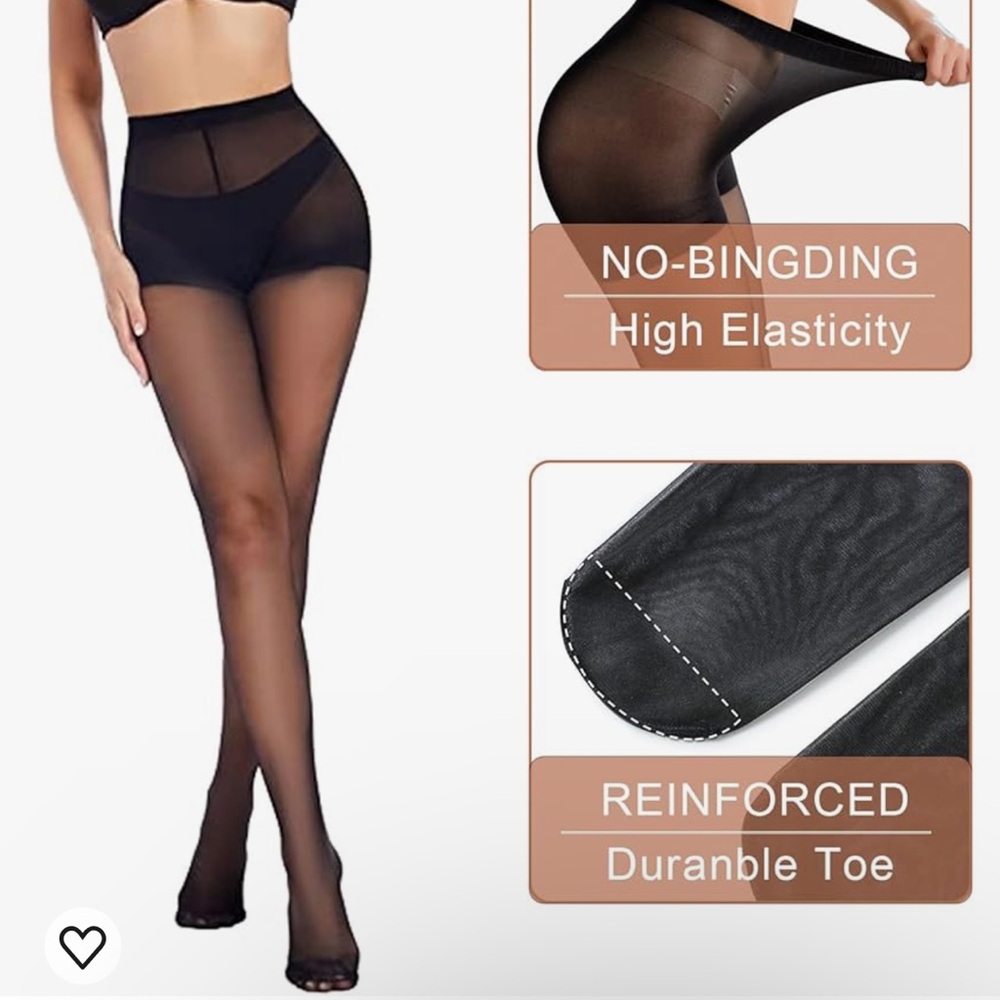 2 Pairs Women's Control Top Pantyhose
